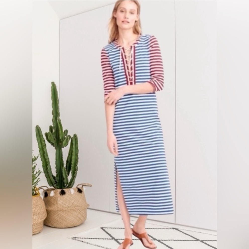 J. Crew NWT Stripped Nautical Maxi Dress Size S